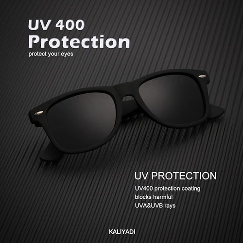 KALIYADI Polarized Sunglasses for Men and Women Matte Finish Sun glasses Color Mirror Lens UV Blocking (3 Pack) S22-1-3-4
