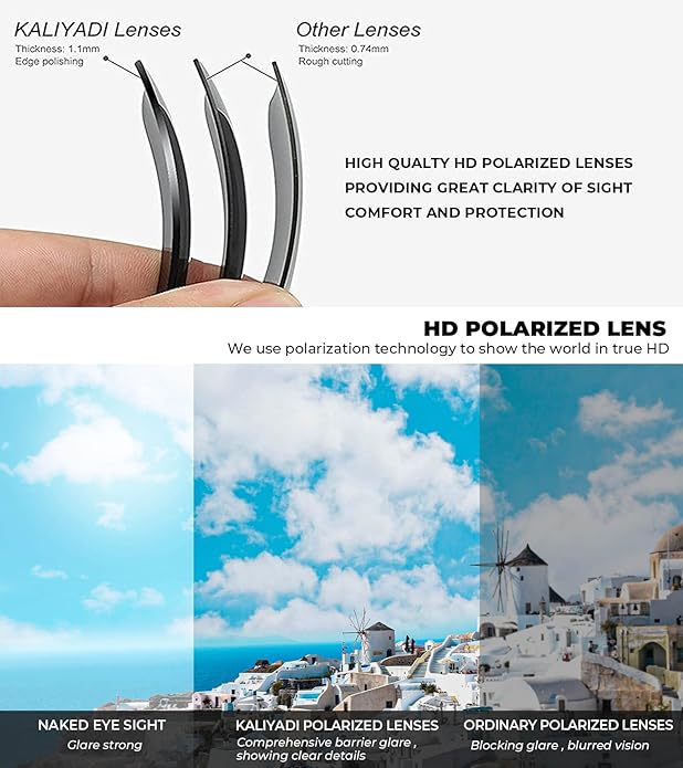 KALIYADI Polarized Sunglasses for Men and Women Matte Finish Sun glasses Color Mirror Lens UV Blocking (3 Pack) S22-1-3-4