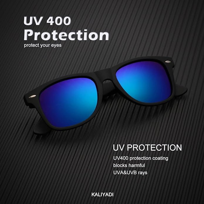 KALIYADI Polarized Sunglasses for Men and Women Matte Finish Sun glasses Color Mirror Lens UV Blocking (3 Pack) S22-1-3-4