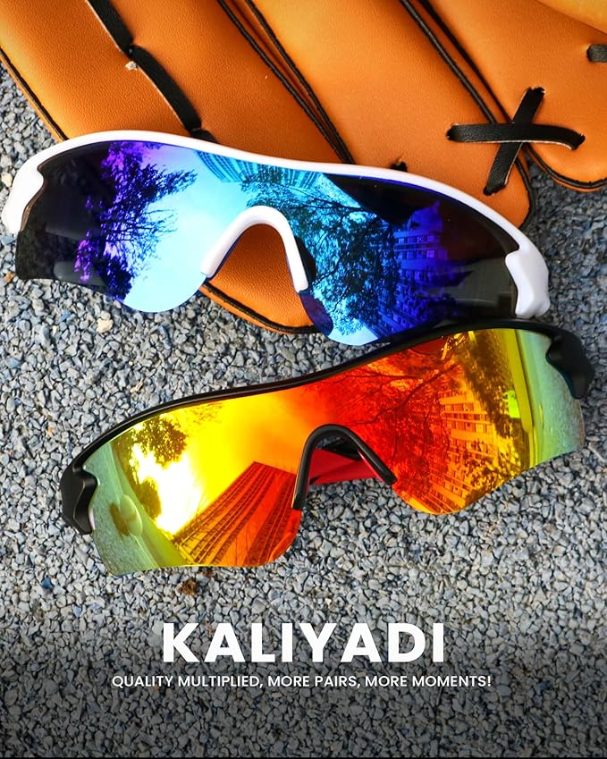 KALIYADI Sports Sunglasses Polarized Sunglasses-Men: Mens Sunglasses with UV400 for Golf Running Fishing KAS60-1-5-6